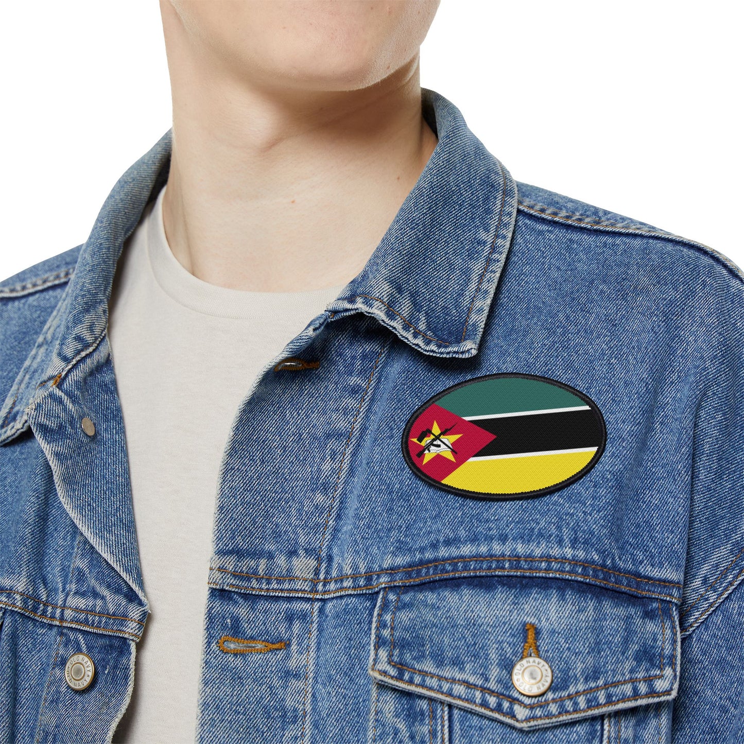 Flag Village Mozambique Flag Embroidery Iron-On Patches