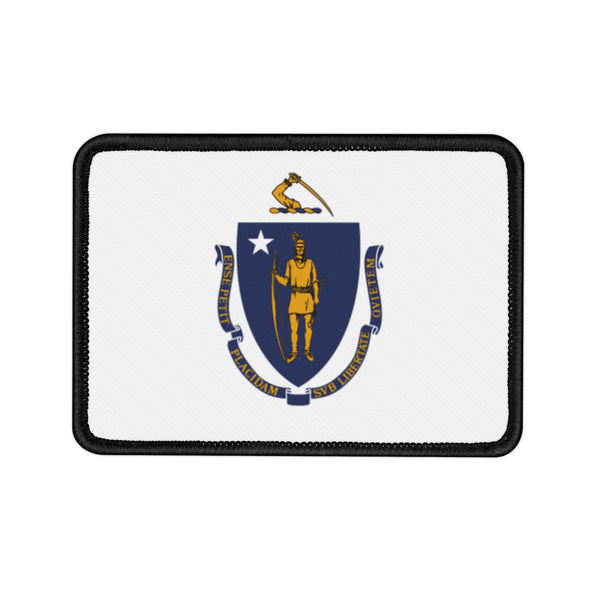 Flag Village Massachusetts State Flag Embroidered Iron-On Patch
