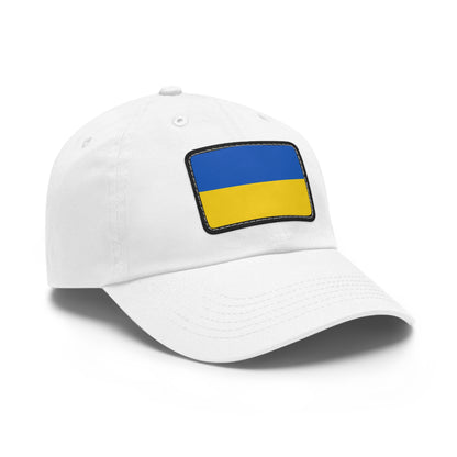 Flag Village Ukraine Flag Hat Cap with Leather Patch