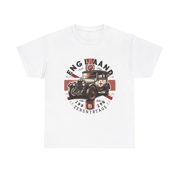 Flag Village UK Vintage Car Flag T-SHIRT Heavy Cotton Tee UK0024