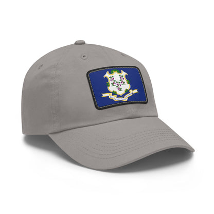 Flag Village USA Connecticut State Flag Hat Cap with Leather Patch