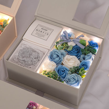 Flag Village Creative Valentine's Day Gift Soap Rose Flower Gift Box