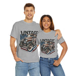 Flag Village USA Vintage Car Flag T-SHIRT Heavy Cotton Tee USA0012