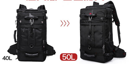 Flag Village New double shoulder bag Oxford cloth bags male outdoor backpack large capacity baggage bag multifunction hiking bag