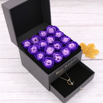 Flag Village Soap flower Valentine's Day gift double drawer box rose flower creative gift Christmas
