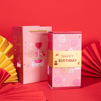 Flag Village Surprise Box Gift Box Explosion Gift Box Surprise Bounce Box Diy Folding Paper Box Money Box Birthday Christmas Anniversary Gift