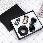 Flag Village Business Belt Wallet Wrist Watch Pen Gift Box Set For Men