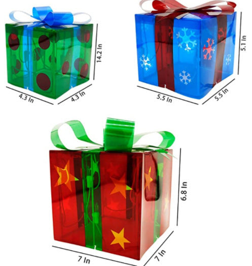 Flag Village Christmas Gift Box Three-piece Set Gift Decoration