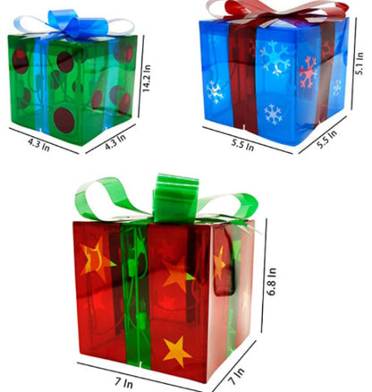 Flag Village Christmas Gift Box Three-piece Set Gift Decoration