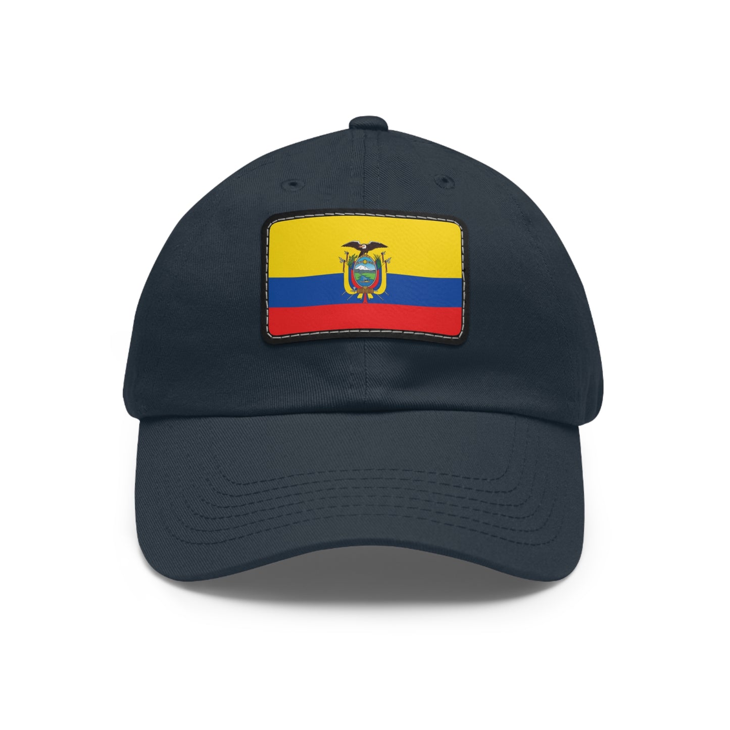 Flag Village Ecuador Flag Hat Cap with Leather Patch
