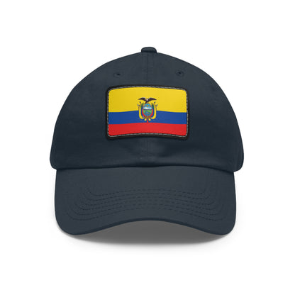 Flag Village Ecuador Flag Hat Cap with Leather Patch