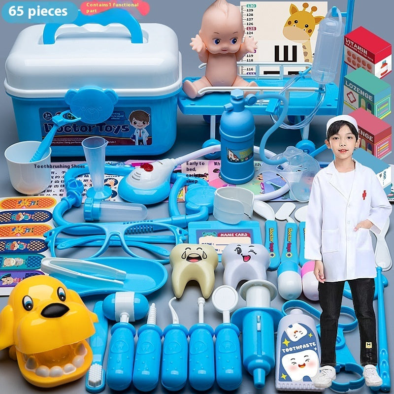 Flag Village Children's Doctor Toy Set Tool Medical Box