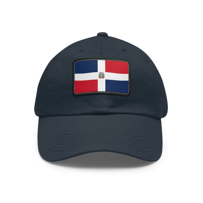 Flag Village Dominican Republic Flag Hat Cap with Leather Patch