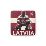Flag Village Latvia National Flag Magnet 2" x 2"