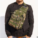 Flag Village Hot Style Canvas Riding Pack Camouflage Field Sports Small Chest Bag Single Shoulder Oblique Cross Outdoor Tactical Package.