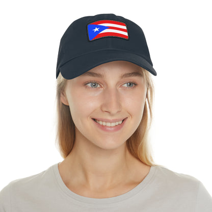 Flag Village USA Puerto Rico State Flag Hat Cap with Leather Patch