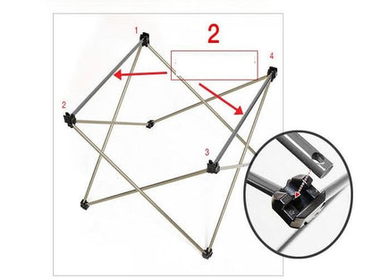 Flag Village Outdoor camping small folding table aviation light aluminum alloy portable picnic table