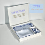 Flag Village Bright Version Silk Pillowcase Eye Mask Hair Ring Three-piece Set 22 M Gift Box Set