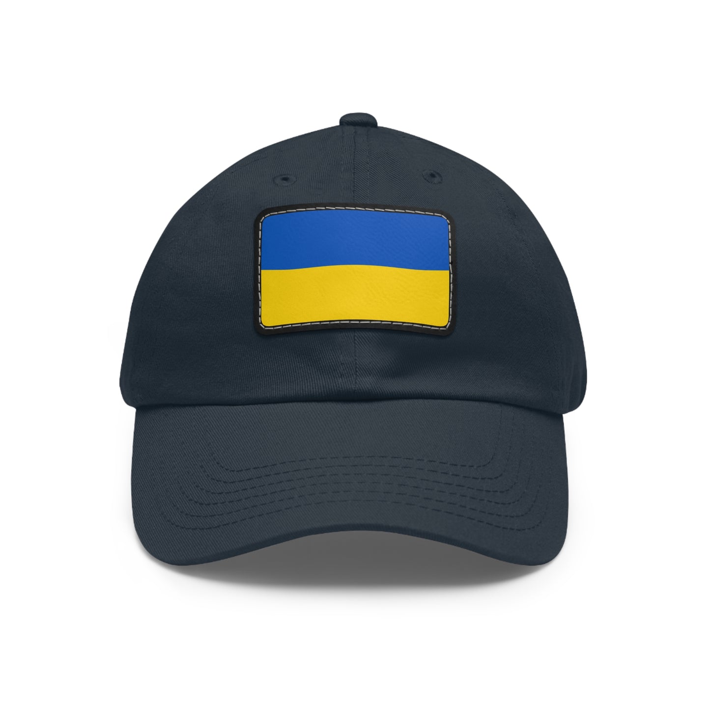 Flag Village Ukraine Flag Hat Cap with Leather Patch