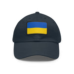 Flag Village Ukraine Flag Hat Cap with Leather Patch
