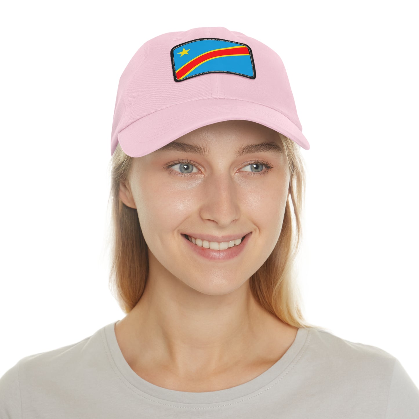 Flag Village Democratic Republic Of The Congo Flag Hat Cap with Leather Patch