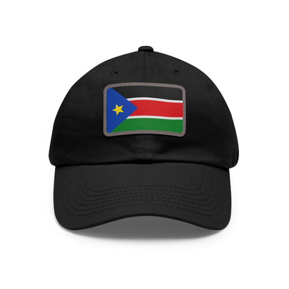 Flag Village South Sudan Flag Hat Cap with Leather Patch