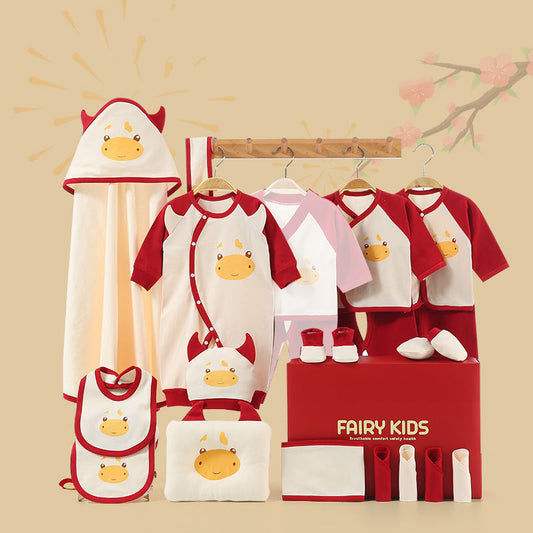 Flag Village Baby Gift Box Suit Newborn Clothes Pure Cotton