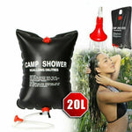 Flag Village 20L Camping Shower Portable Compact Solar Sun Heating Bath Bag Outdoor Travel