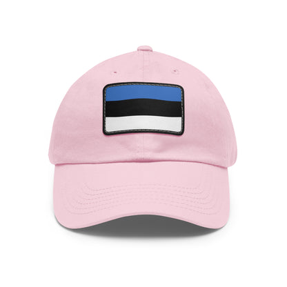 Flag Village Estonia Flag Hat Cap with Leather Patch