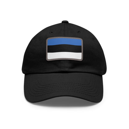 Flag Village Estonia Flag Hat Cap with Leather Patch