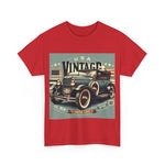 Flag Village USA Vintage Car Flag T-SHIRT Heavy Cotton Tee USA0015