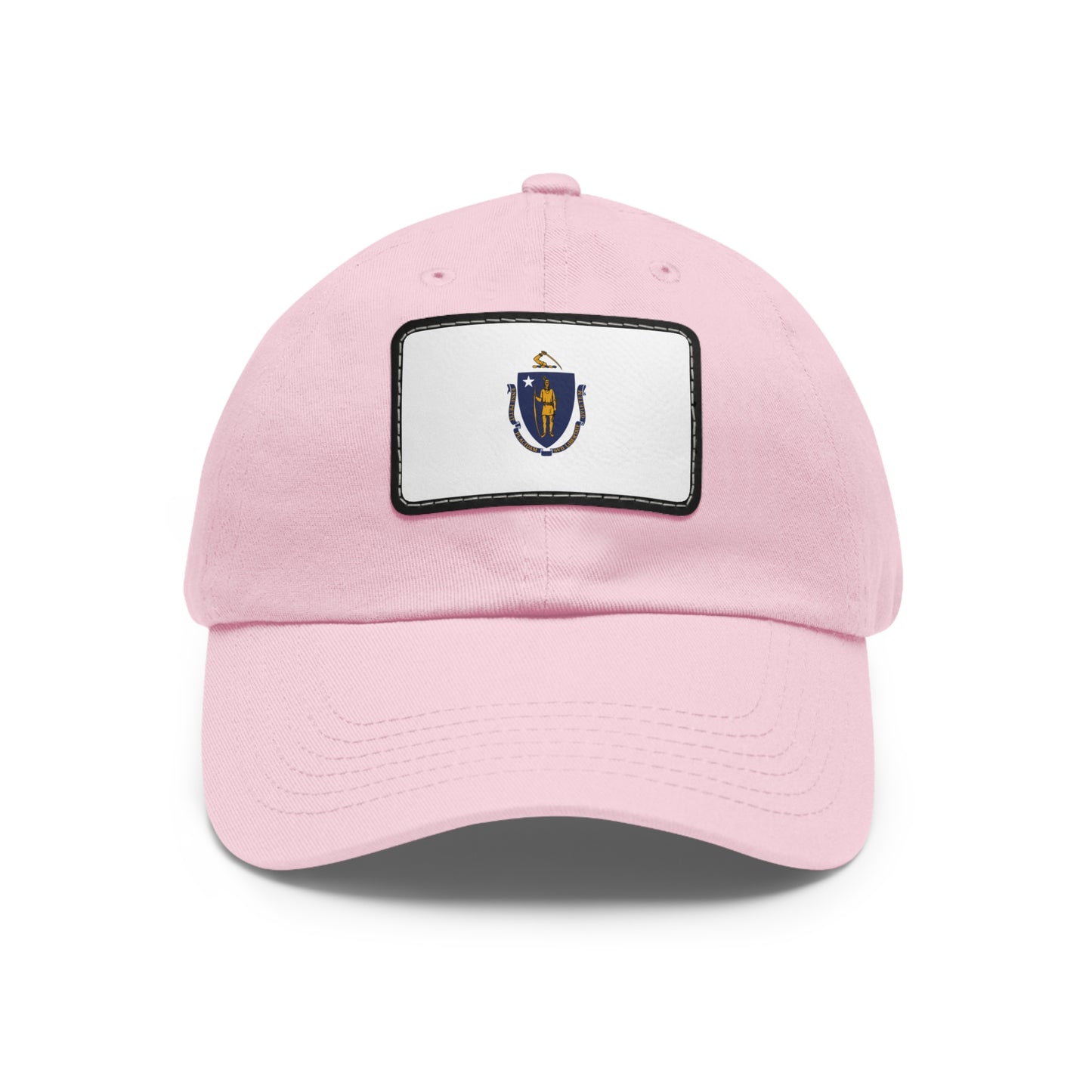 Flag Village USA Massachusetts State Flag Hat Cap with Leather Patch