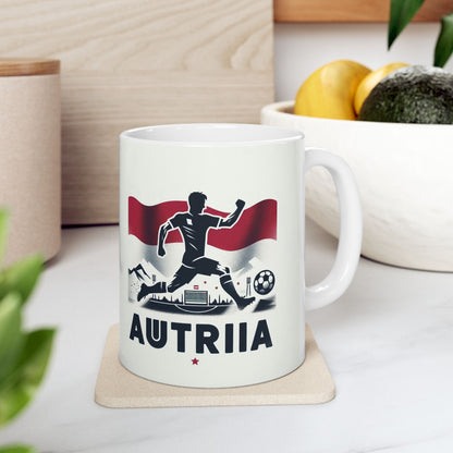 Flag Village Austria Sporting Flag Ceramic Coffee Mug 11oz FV-MG0205