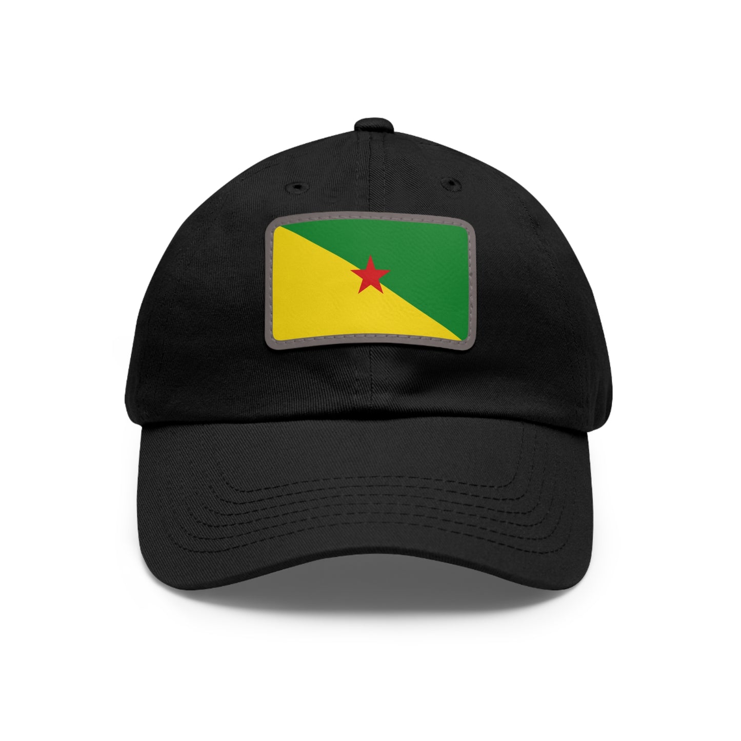 Flag Village Guiana(French Guiana) Flag Hat Cap with Leather Patch