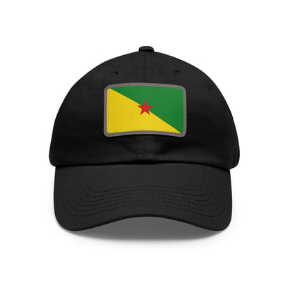 Flag Village Guiana(French Guiana) Flag Hat Cap with Leather Patch