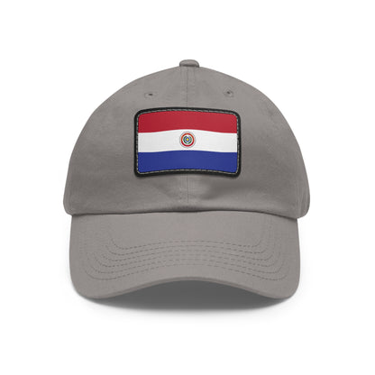 Flag Village Paraguay Flag Hat Cap with Leather Patch