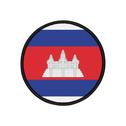 Flag Village Cambodia Flag Embroidery Iron-On Patches