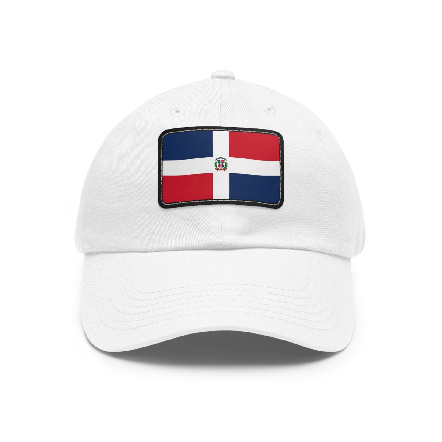 Flag Village Dominican Republic Flag Hat Cap with Leather Patch