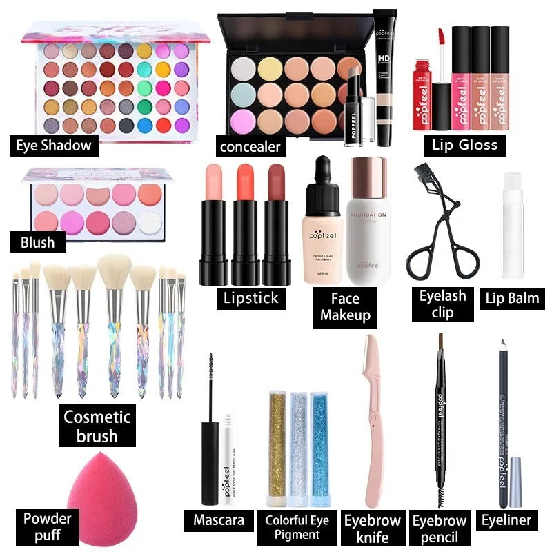 Flag Village Beginner Cosmetics Makeup Set Complete Set Novice Student Light Makeup Gift Box
