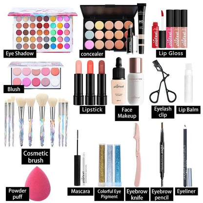 Flag Village Beginner Cosmetics Makeup Set Complete Set Novice Student Light Makeup Gift Box