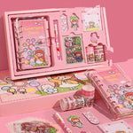 Flag Village Hand Account Book Gift Box Set Cute Girl Heart Notebook