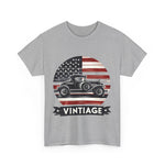 Flag Village USA Vintage Car Flag T-SHIRT Heavy Cotton Tee USA0003
