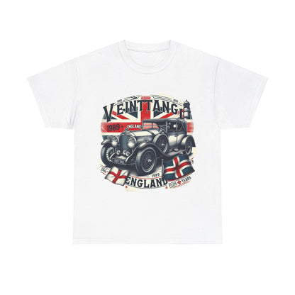 Flag Village UK Vintage Car Flag T-SHIRT Heavy Cotton Tee UK0006