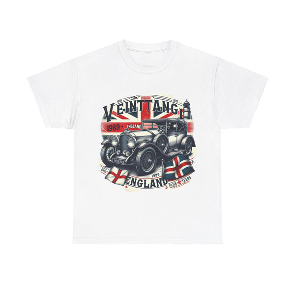 Flag Village UK Vintage Car Flag T-SHIRT Heavy Cotton Tee UK0006