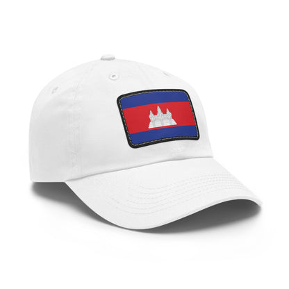 Flag Village Cambodia Flag Hat Cap with Leather Patch