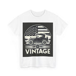 Flag Village USA Vintage Car Flag T-SHIRT Heavy Cotton Tee USA0001