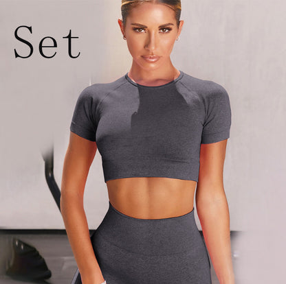 Flag Village short sleeve yoga suit