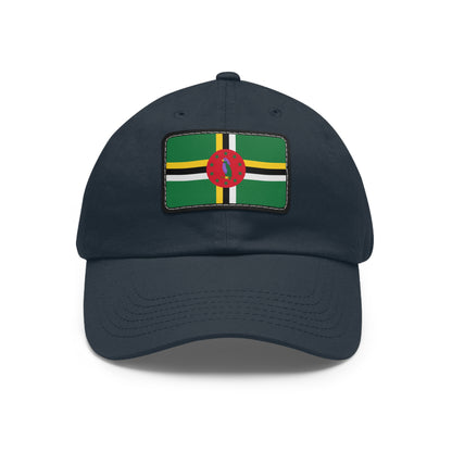 Flag Village Dominica Flag Hat Cap with Leather Patch