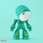 Flag Village Cute LED Hero Table Lamp Mini Portable Cool Mecha Cute Robot Night Light Bedroom Home Decoration Kids Boys Gifts