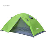 Flag Village Lightweight Camping Tent Double Layer Fiberglass 2 Person Waterproof Portable Travel Tent